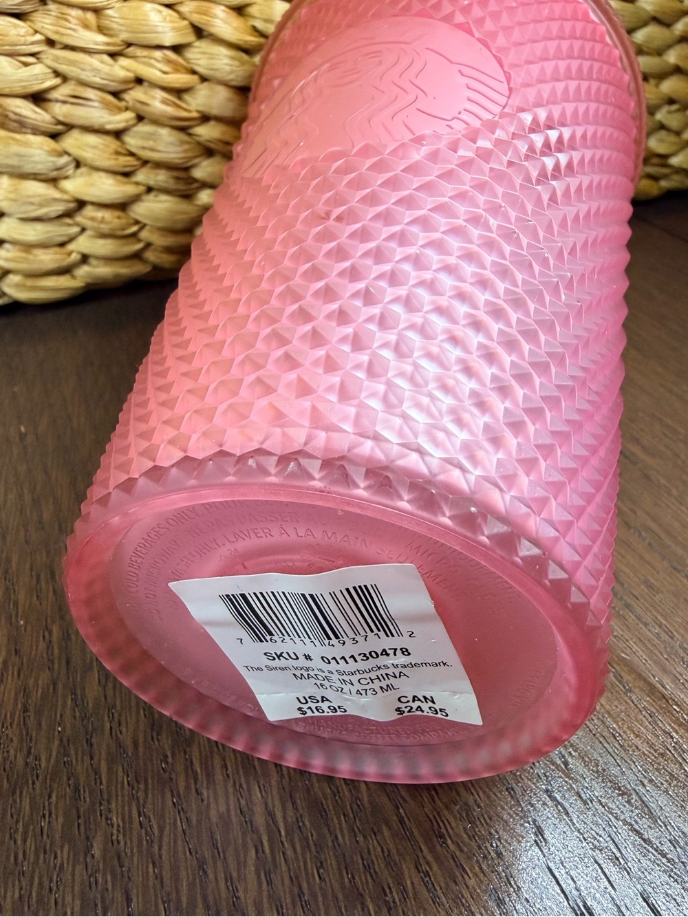 Starbucks 16oz Textured Pink Studded Tumbler - New with Tags - Picture 6 of 7